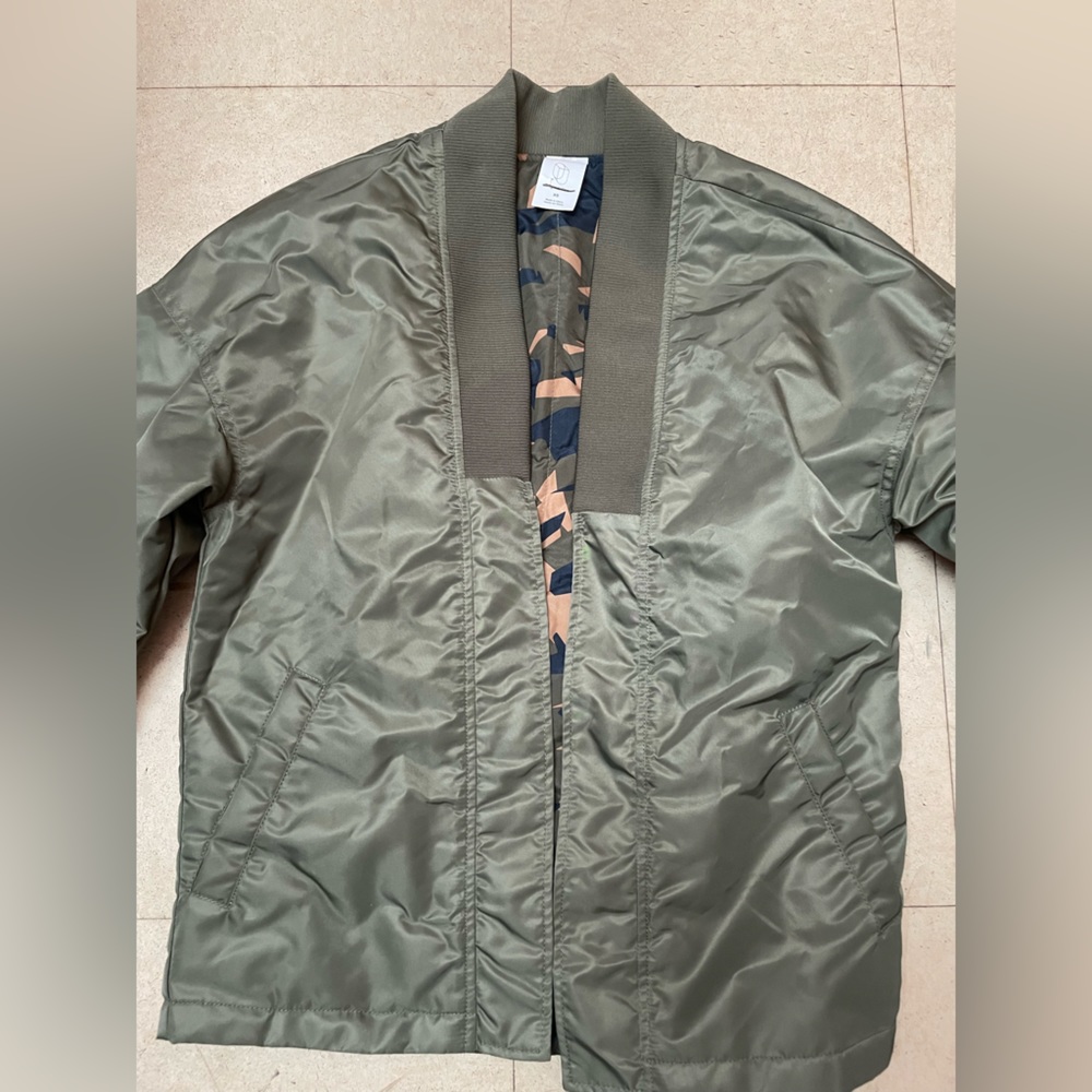 Women’s Army Green Bomber Jacket, XS